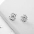 Sunflower CZ Zirconia Jewelry Set – Necklace, Earrings & Ring CZ Jewelry Set Nixie Silver Earring