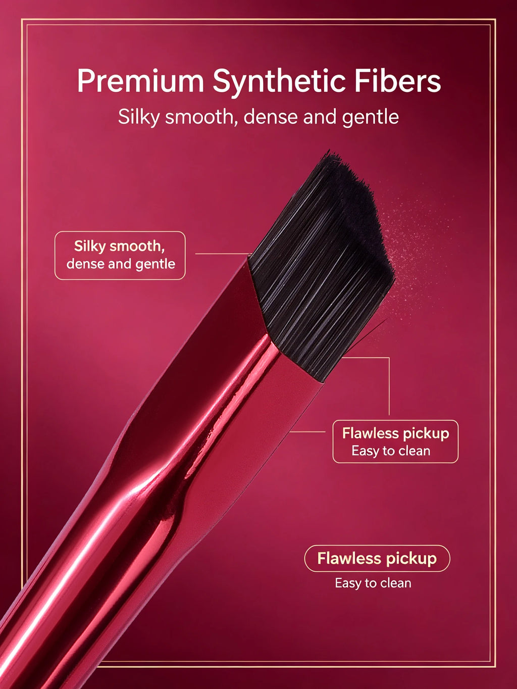 2Pcs Makeup Brush Set – Fluffy Blush & Angled Brow Brush Makeup Brush Set Nixie