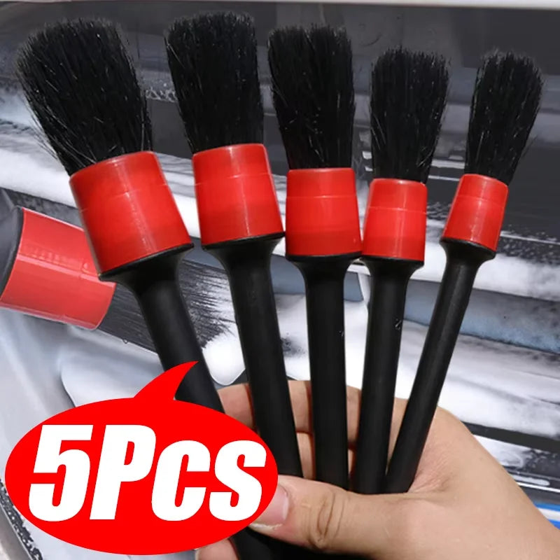 5-Piece Car Detail Brush Set – Vents, Dashboard & Wheels
