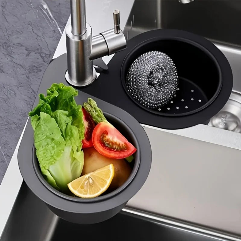 Swan Stainless Steel Sink Strainer Basket & Hanging Colander Sink Strainer Basket Nixie