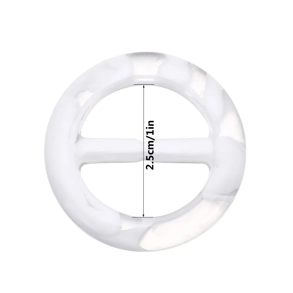 Round Resin Ring Buckle – Scarf Clip & T-Shirt Knot Accessory Ring Belt Buckle Nixie