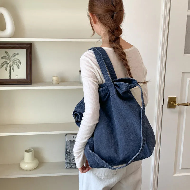 Korean Canvas Crossbody Shoulder Bag – Casual Tote | Nixie Canvas Shoulder Bag Nixie