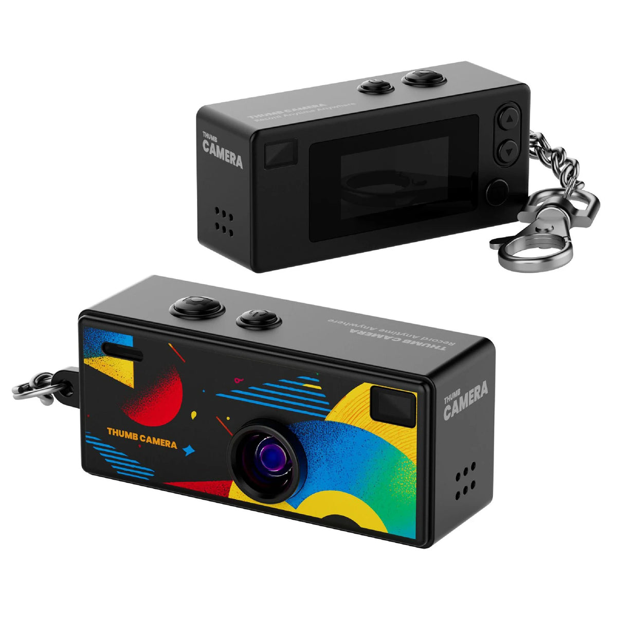 G9 4K Mini Keychain Camera Dual Lens, 21 Filters & Flash Mini Digital Camera Nixie Black