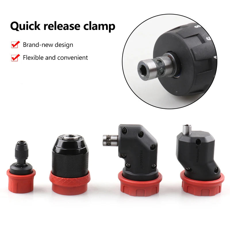 Quick-Release Drill Chuck for 6.35mm Hex Bits | 4 Styles