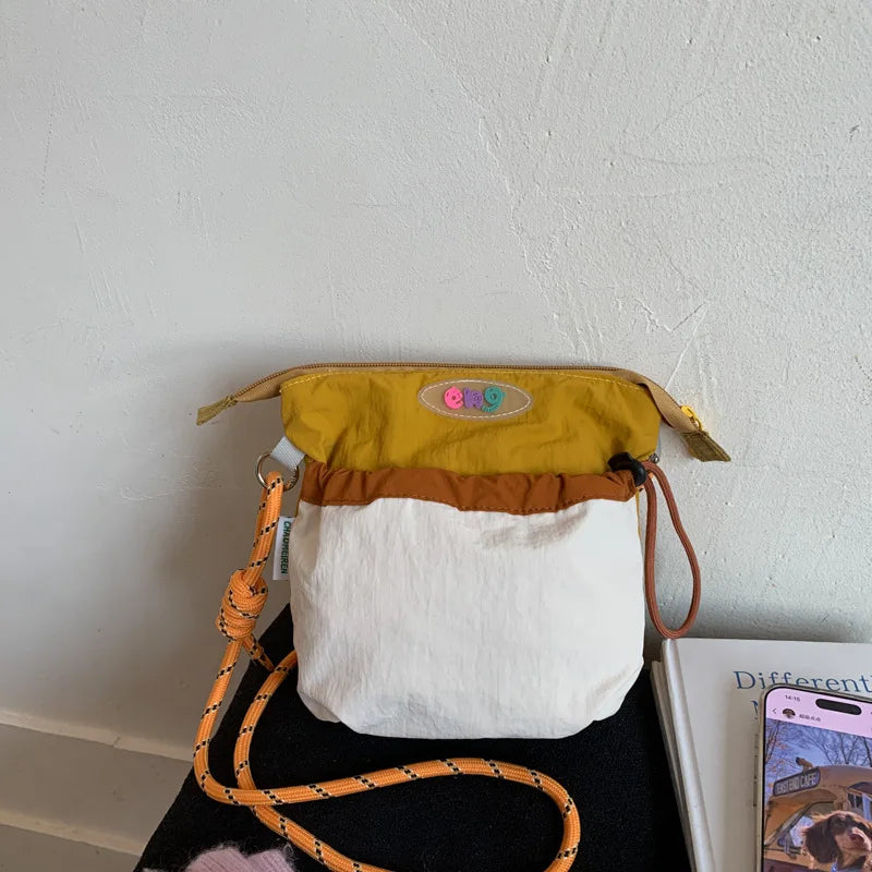 Women's Color-Block Nylon Mini Crossbody Phone Bag | Nixie Crossbody Bag Nixie Beige