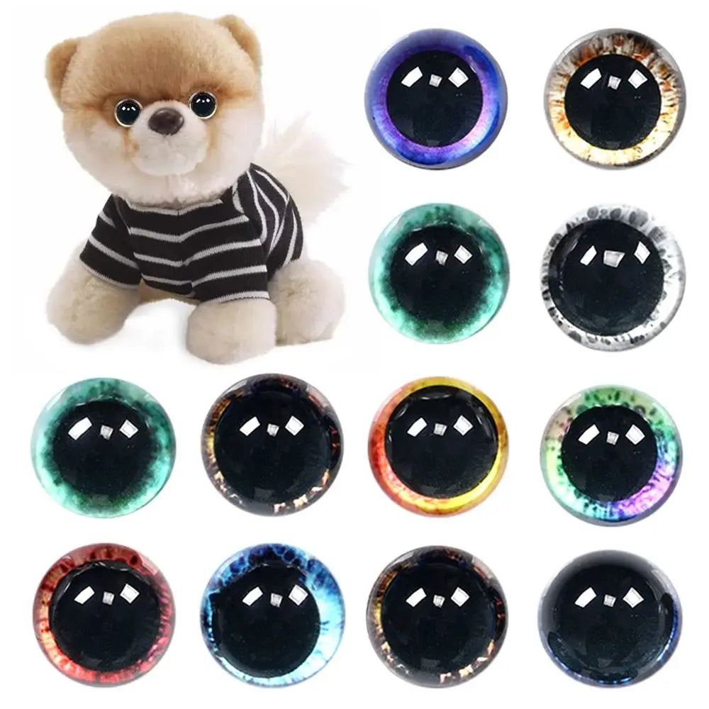 20pcs Crystal Glitter Doll Eyes 6mm–20mm DIY Craft Accessories Doll Craft Eyes Nixie