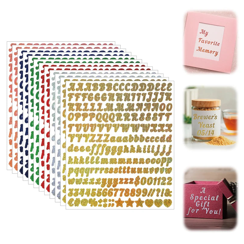 1080 PCS Vinyl Alphabet Stickers – Letters for Crafts & Decor Craft Letter Stickers Nixie