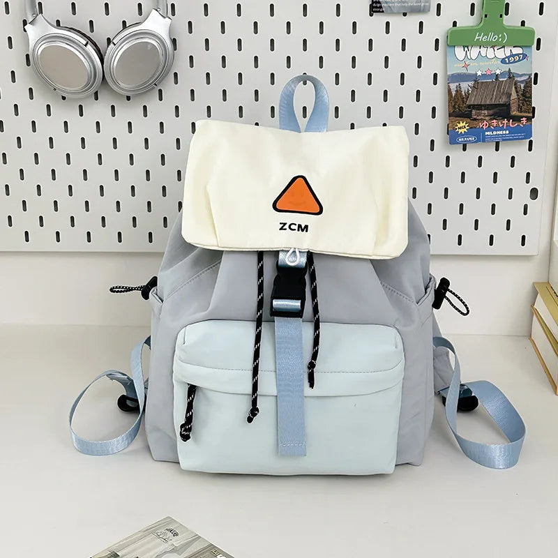 Women's Color-Block Backpack – Lightweight Waterproof Travel Bag