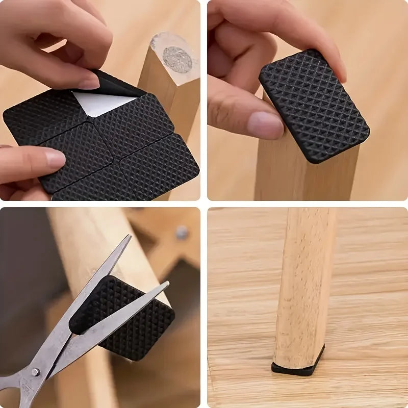Rubber Chair Leg Pads – Anti-Slip Self-Adhesive Floor Protectors Floor Protector Pads Nixie