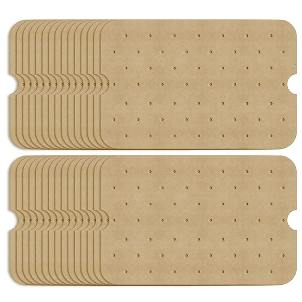 50Pcs Disposable Perforated Air Fryer Baking Paper Liners Air Fryer Liner Nixie 50PCS Brown