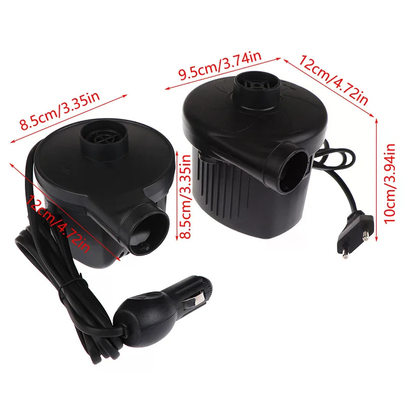 Portable Electric Air Pump 3 Nozzles – Air Mattress Inflator Electric Air Pump Nixie