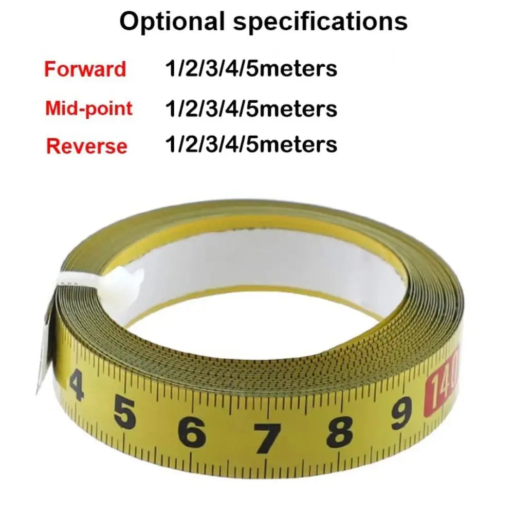 Self-Adhesive Metric Steel Tape Measure 1–5M | Miter Track Adhesive Tape Measure Nixie