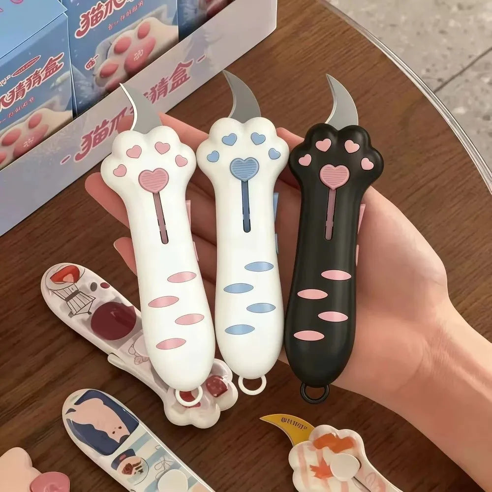 Cat Paw Box Cutter – Cute Portable Paper Cutting Tool Box Cutter Nixie