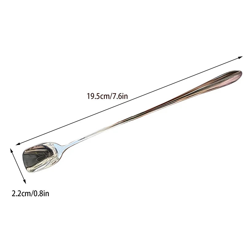 Stainless Steel Long Handle Stirring Spoon | Kitchen Dessert Kitchen Stirring Spoon Nixie