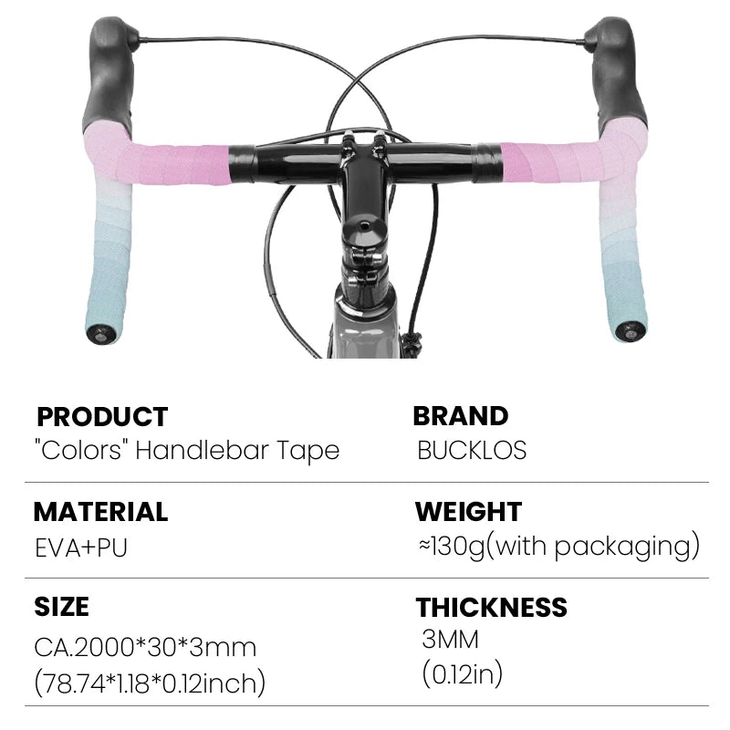BUCKLOS Gradient Bike Handlebar Tape – Road & Gravel Bar Wrap Bike Handlebar Tape Nixie