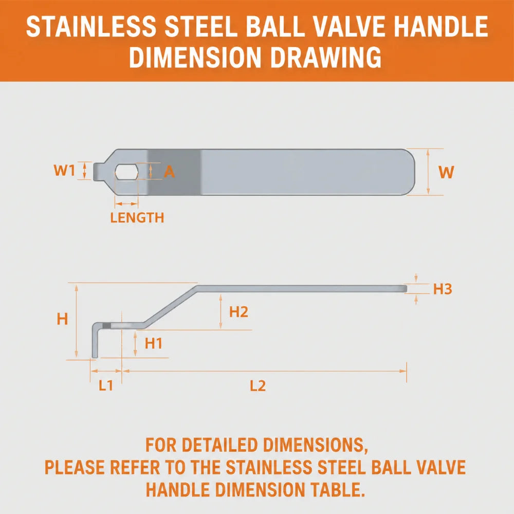 Stainless Steel Ball Valve Lever Handle DN15–DN50 | 6 Sizes