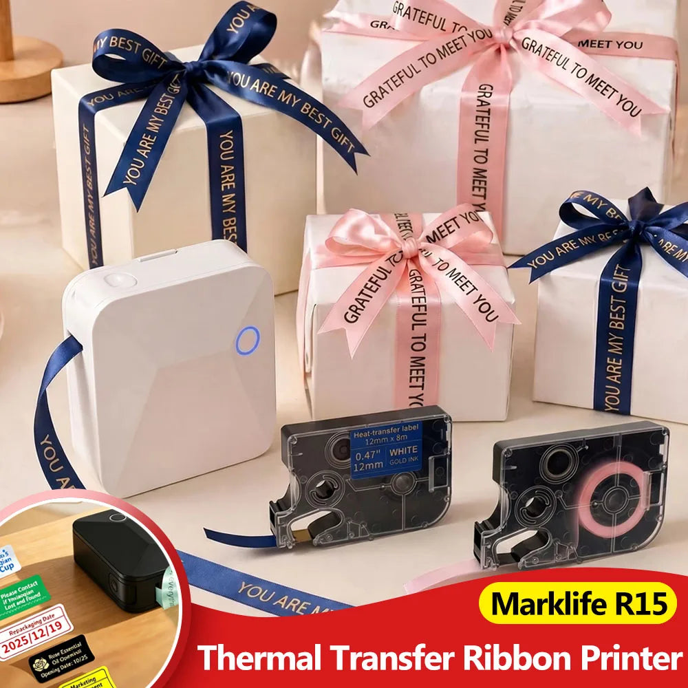 Marklife R15 Bluetooth Thermal Transfer Label Printer | Portable