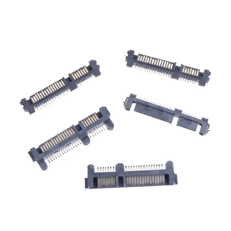 5pcs 22PIN Male SATA Connector 7+15P Sinking Plate SSD Socket SATA Interface Connector Nixie