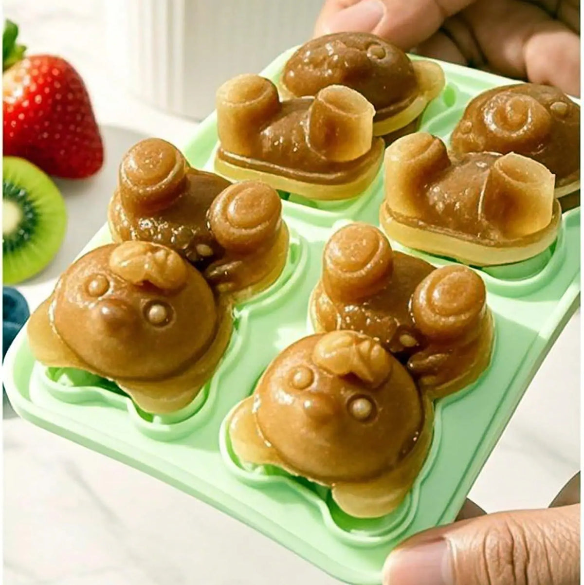 Bear Ice Pop Molds – BPA-Free Silicone Cartoon Popsicle Maker Ice Pop Molds Nixie