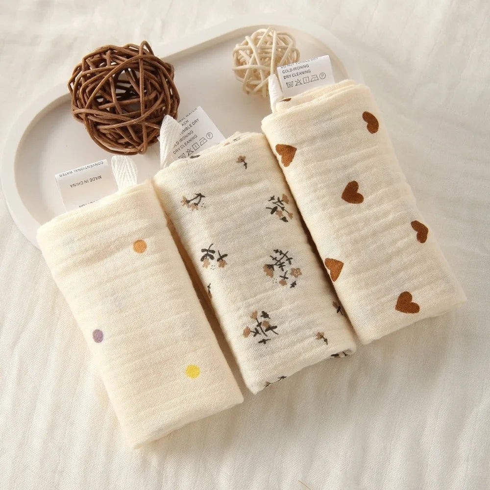 4-Layer Cotton Baby Washcloths – Soft Gauze Burp Cloths 3-5 Pack Baby Washcloth Set Nixie