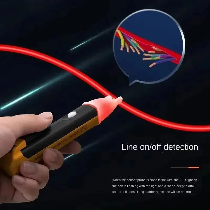 Non-Contact Voltage Tester Pen 90-1000V AC LED & Beep Alert Voltage Tester Pen Nixie