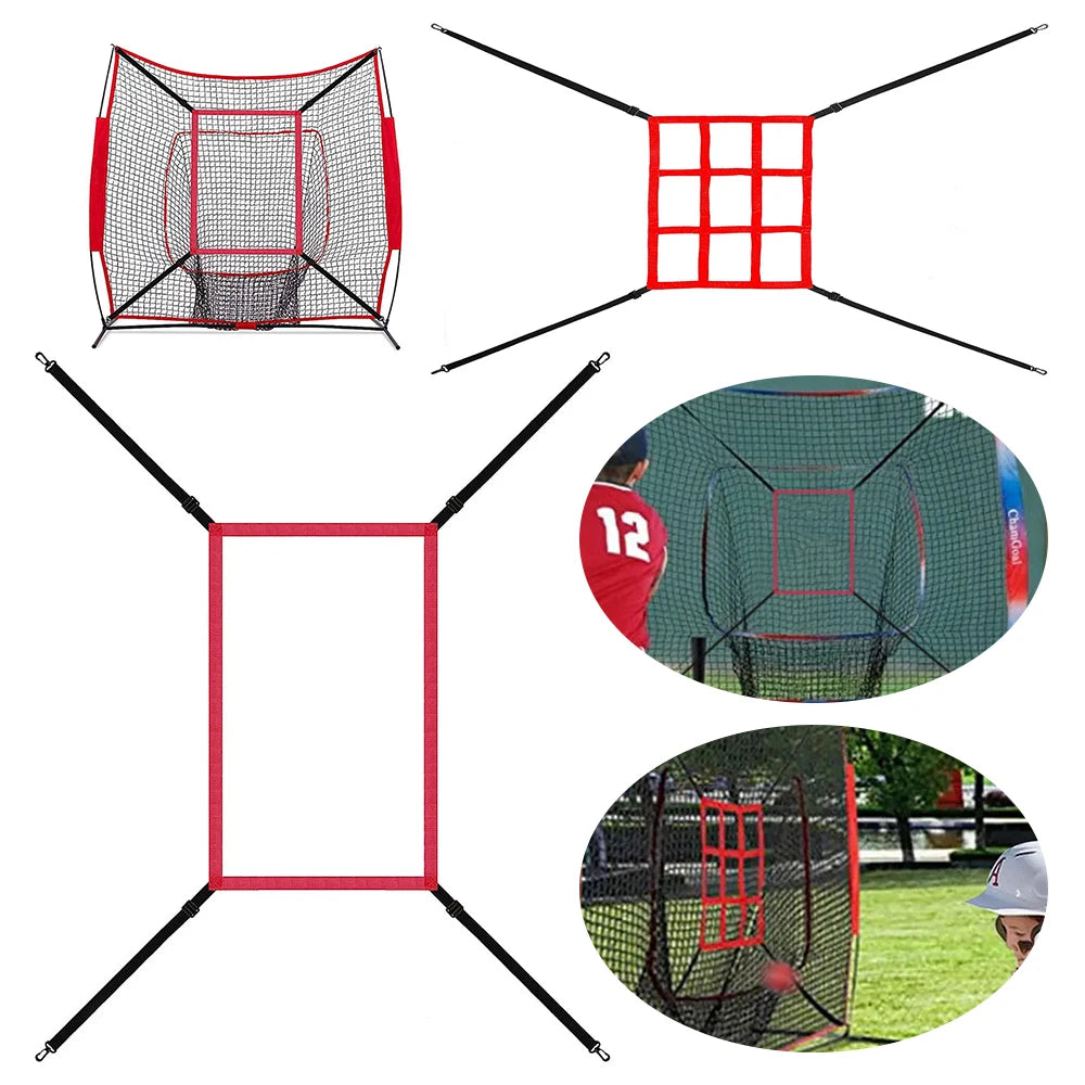 Adjustable Strike Zone Baseball Softball Pitching Target Net Baseball Pitching Net Nixie