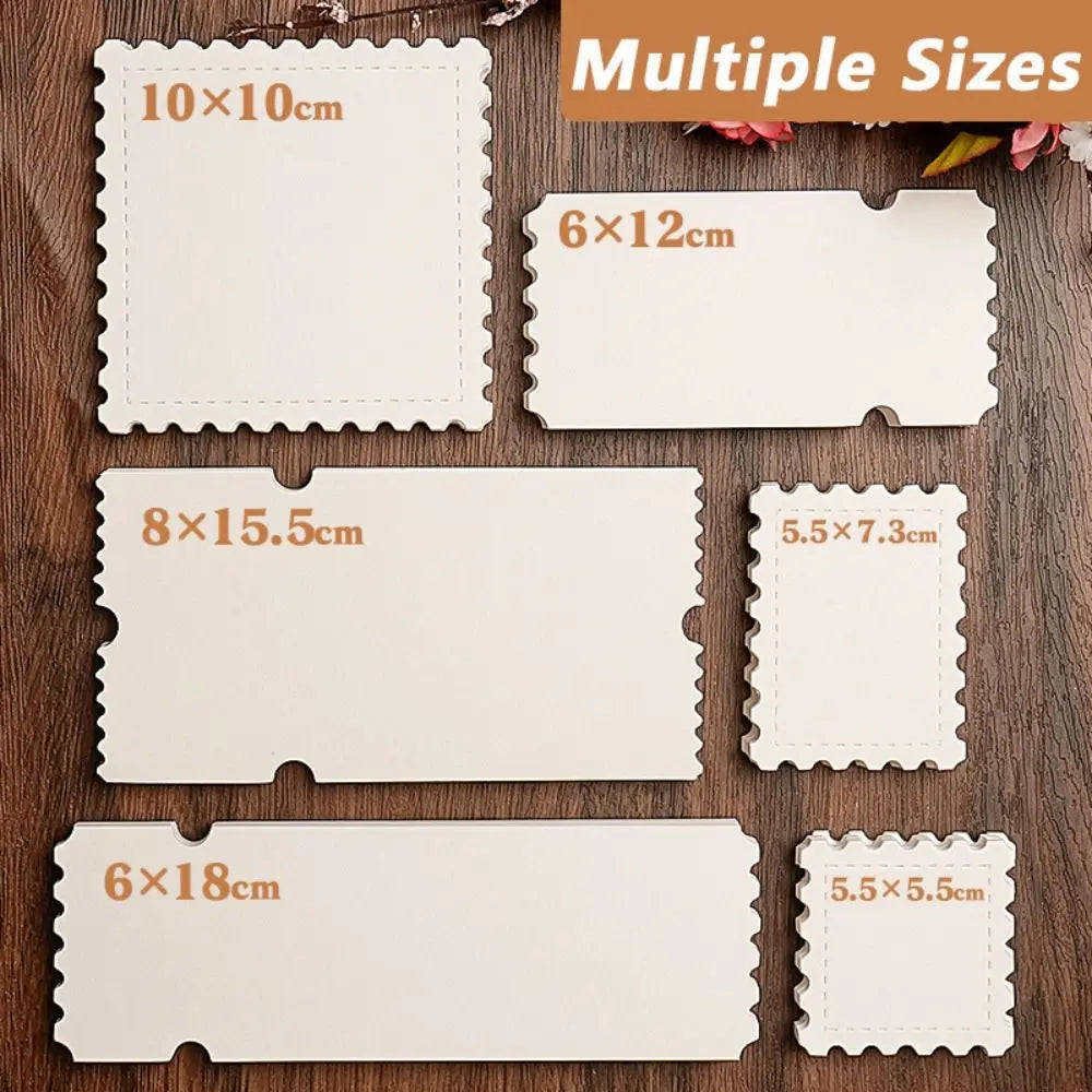 25pcs Stamp & Ticket Stub Watercolor Paper Cards – 300g