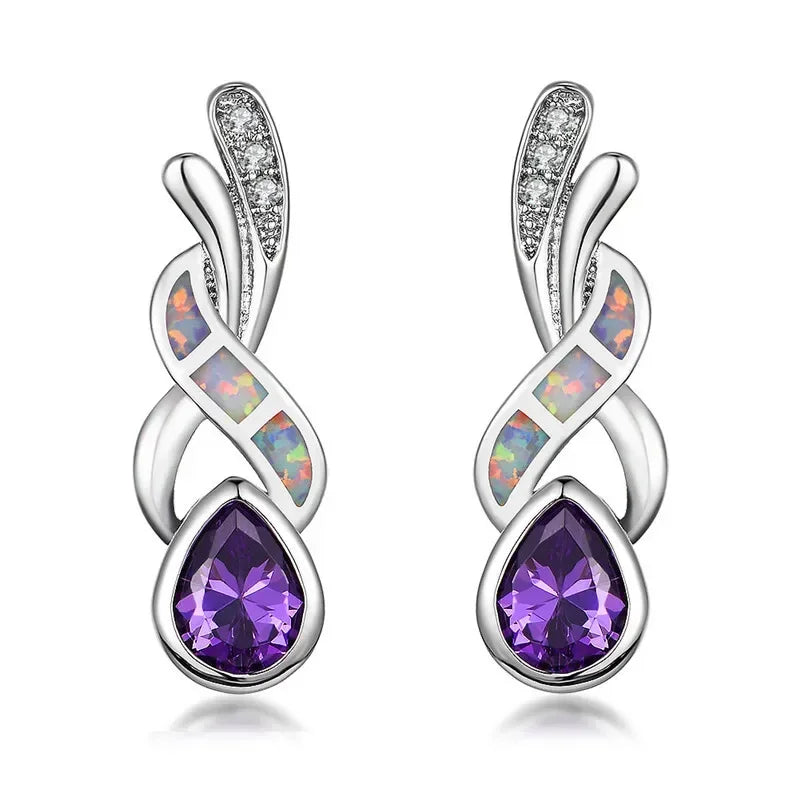 Women's Silver Drop Dangle Earrings – Bridal Wedding Gift Drop Dangle Earrings Nixie