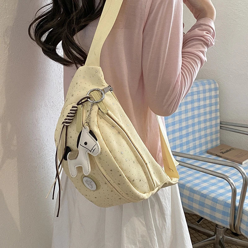 Japanese Star Print Crossbody Chest Bag – Cute Waist Pack Crossbody Chest Bag Nixie