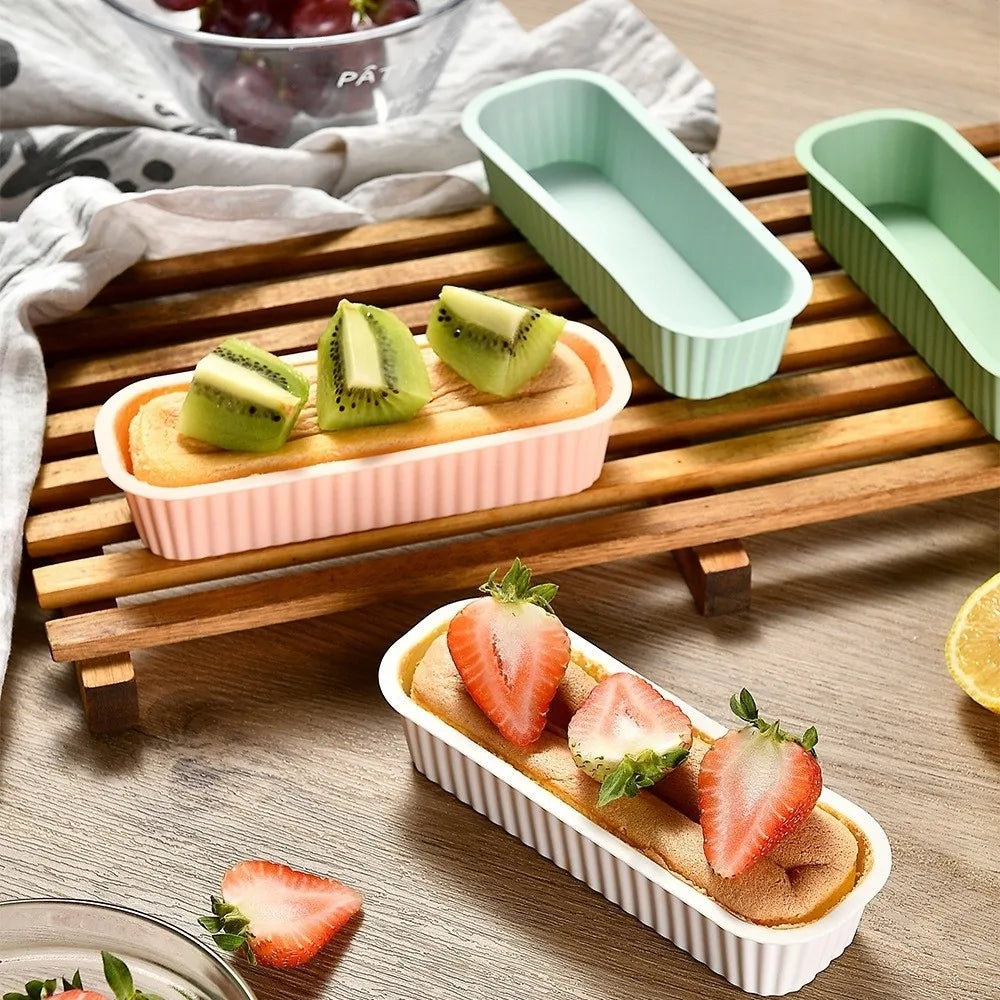 4-Pack Silicone Mini Bread Pans Non-Stick Brownie Baking Molds