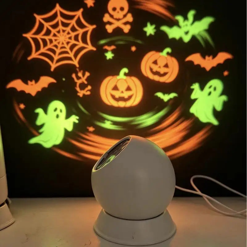 Halloween LED Projector Light – Pumpkin Ghost Star Patterns