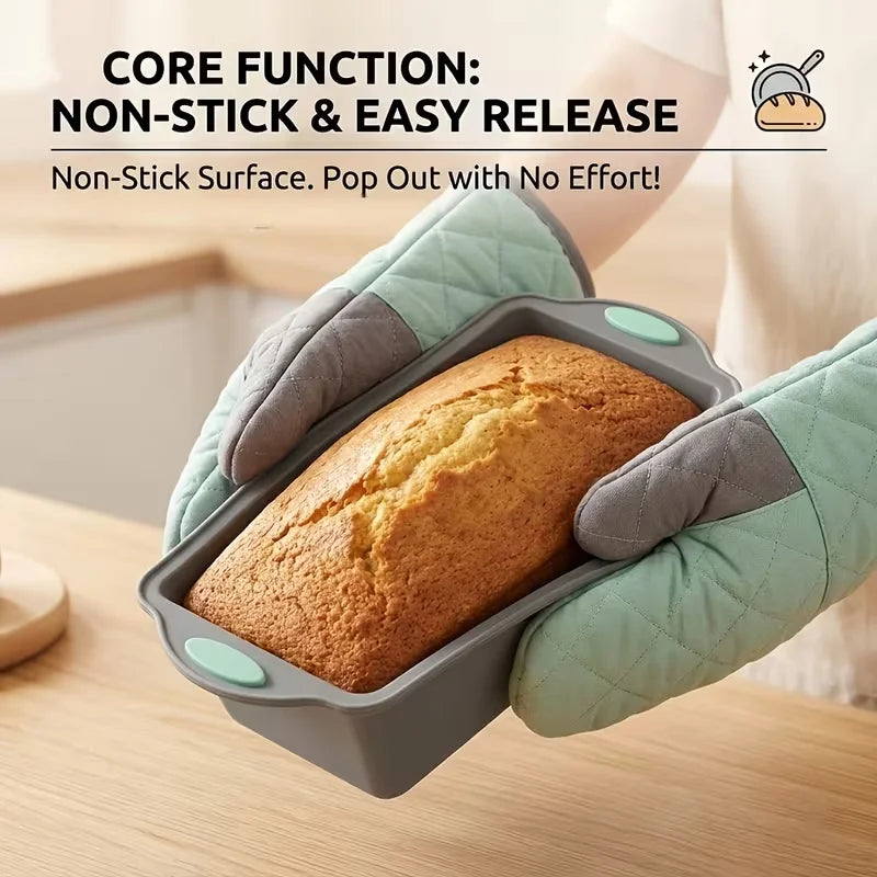Silicone Loaf Pan Set – Non-Stick Bread & Cake Baking Mold Silicone Loaf Pan Nixie