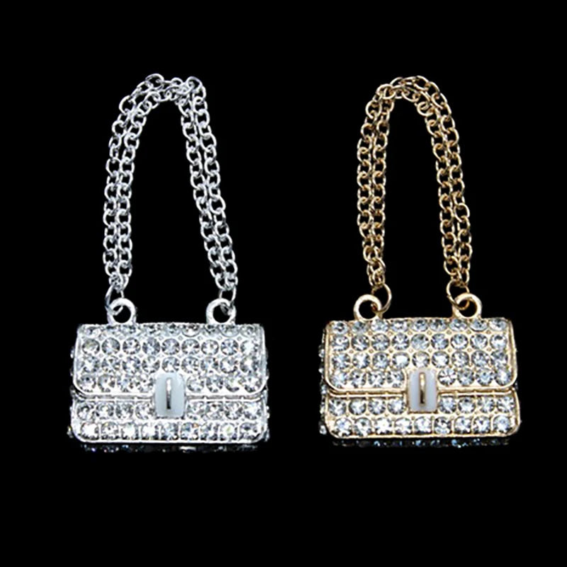 Miniature Handbag with Metal Chain for Dollhouse & Dolls Dollhouse Miniature Accessory Nixie