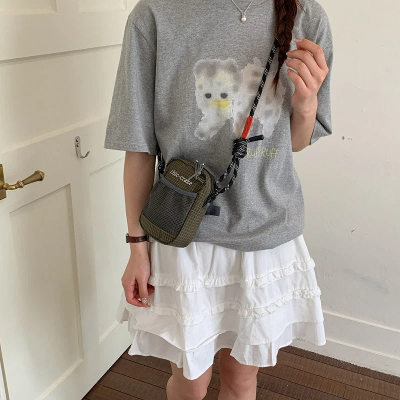 Japanese Nylon Crossbody Phone Bag – Unisex Mini Square Bag Crossbody Phone Bag Nixie