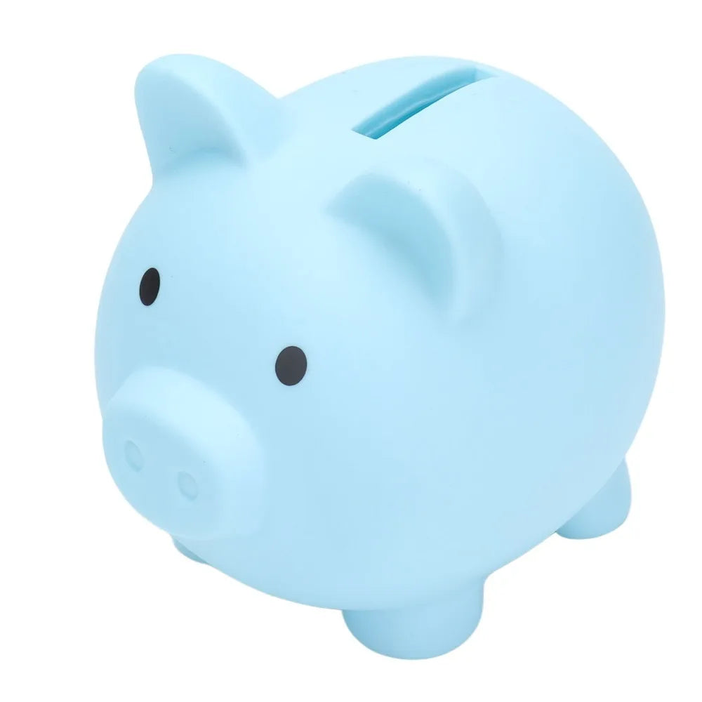 Cute Cartoon Piggy Bank for Kids – Vinyl Coin Money Box Kids Piggy Bank Nixie Blue
