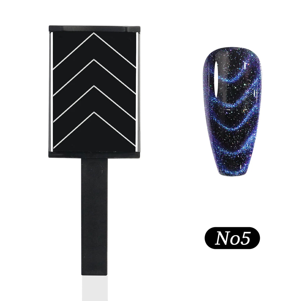 3D Cat Eye Nail Magnets Set – Holographic Magnetic Sheets Nail Art Magnet Nixie NO5