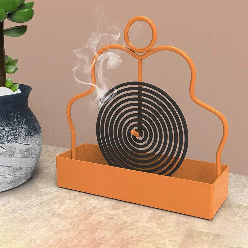 Iron Mosquito Coil Holder Incense Burner Rack – Black/Gold Coil Holder Rack Nixie YELLOW