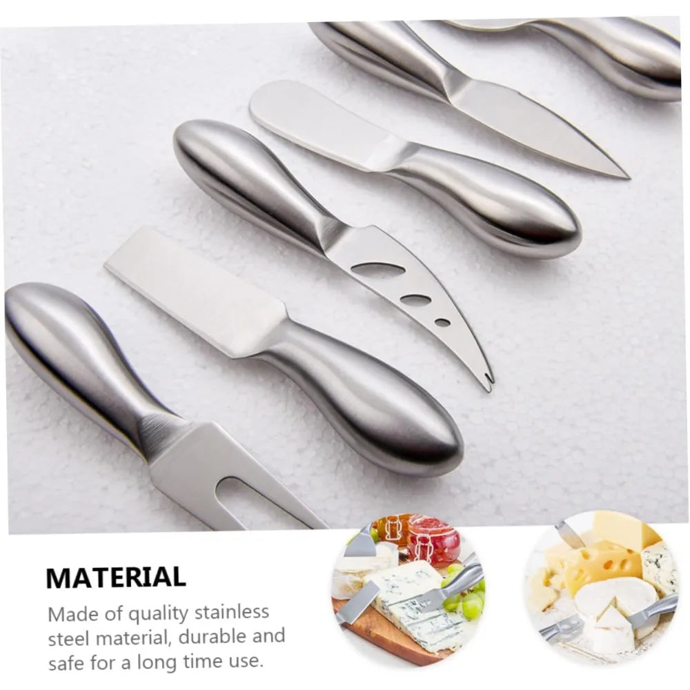 6-Piece Stainless Steel Cheese & Butter Slicer Cutter Set Cheese Knife Set Nixie