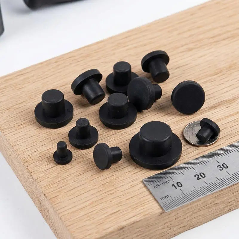 10Pcs Silicone Rubber Hole Plugs 3–12mm High-Temp Seal Caps Rubber Hole Plugs Nixie