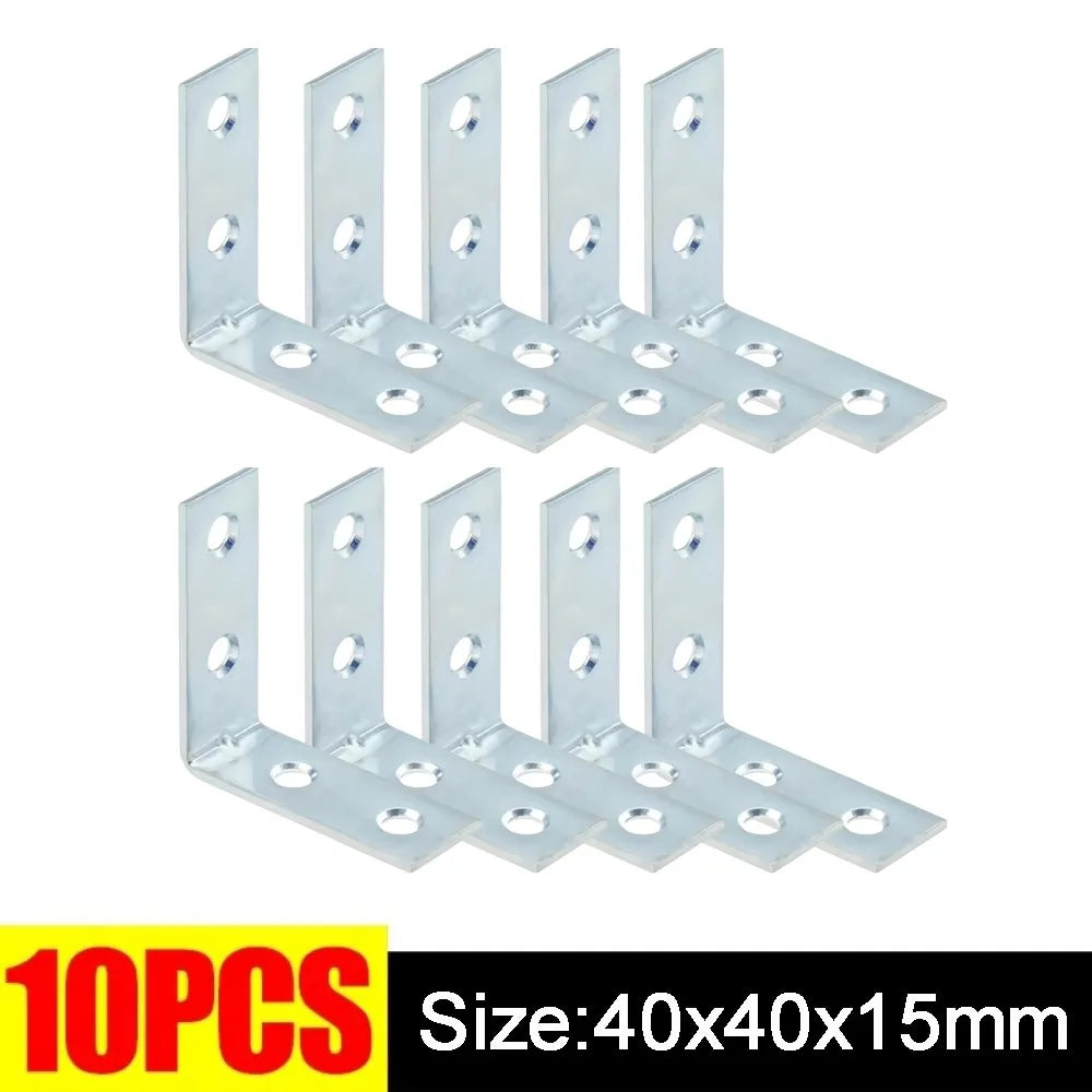 L Shaped 90° Corner Brackets Blue Zinc Steel – 5 or 10 Pack Corner Bracket Nixie 10pcs