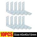 L Shaped 90° Corner Brackets Blue Zinc Steel – 5 or 10 Pack Corner Bracket Nixie 10pcs