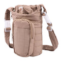 Portable Water Bottle Carrier Bag – Crossbody with Phone Pocket Water Bottle Carrier Bag Nixie Camel Style 1