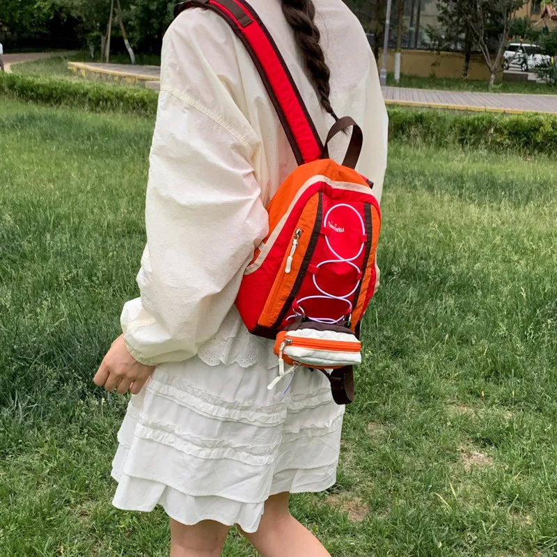 Color-Block Lightweight Backpack – Travel, Hiking & School Lightweight Backpack Nixie