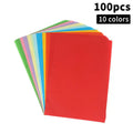 50/100pcs A4 Color Origami Craft Paper Set – 10 Colors for Kids Color Craft Paper Nixie 100Pcs