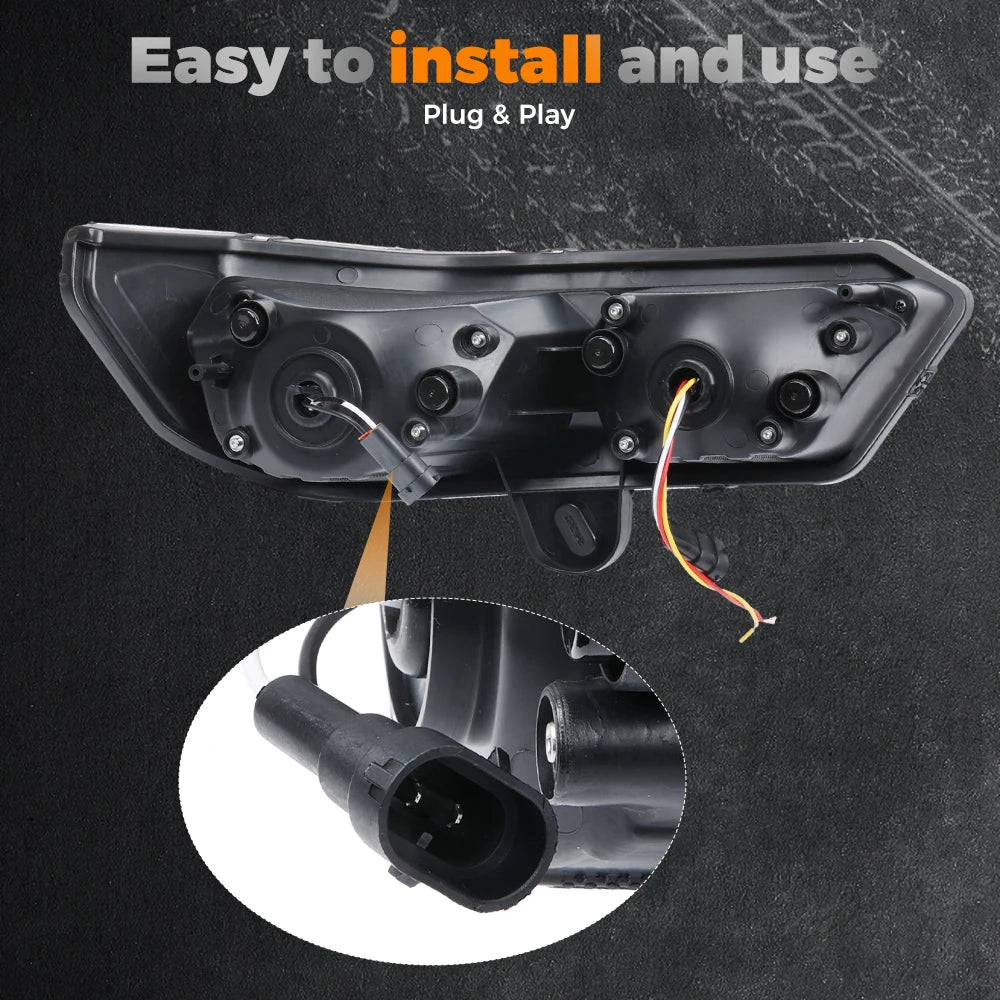 Can-Am Defender LED Headlight Kit – DRL, Turn Signal, IP67 UTV LED Headlight Kit Nixie