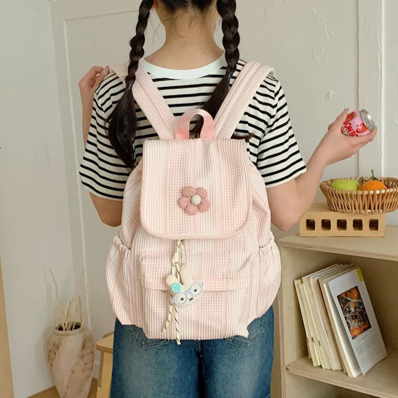 Korean Style Small Backpack for Women | Campus Casual Bag
