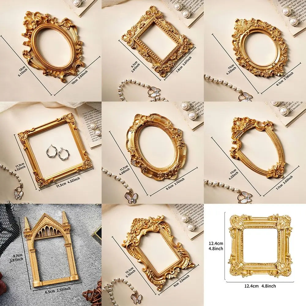 Gold DIY Shadow Box Frame 3D Memory Display Mini Photo Frame