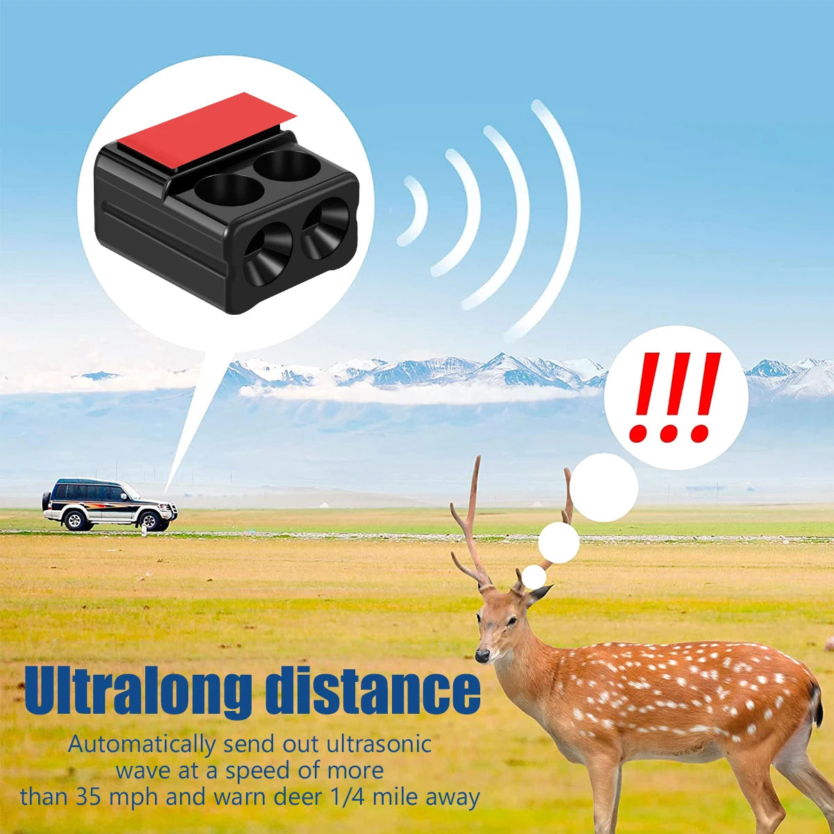 4Pcs Car Deer Warning Whistles – Ultrasonic Animal Repeller