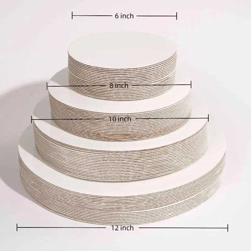 10 Pcs Cake Boards with Gold Rings – 6 8 10 12 Inch Cake Base Cake Boards Nixie