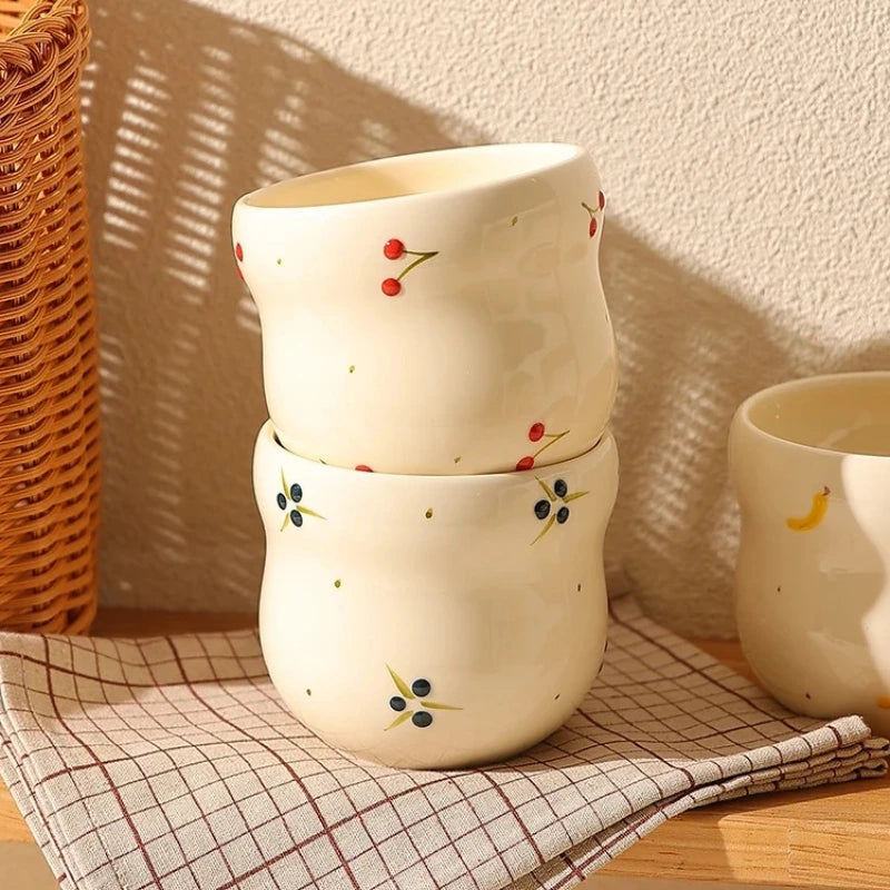 Embossed Ceramic Coffee Mug – Latte Tea & Milk Cup Gift Ceramic Coffee Mug Nixie
